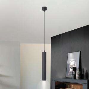 Schöner Wohnen Visoka svetilka DANTE, črna, z enim žarilnim telesom, Ø 6 cm, kovinska, GU10, Črna, Dnevna soba / jedilnica, Kovina, Sodobni