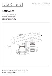 Lucide 17906/11/31 - LED Zatemnitveni reflektor LANDA 2xGU10/5W/230V