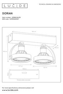 Lucide 22968/24/30 - LED Zatemnitveni reflektor DORIAN 2xGU10/12W/230V