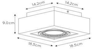 Lucide 09120/12/31 - LED Zatemnitveni reflektor ZEFIX 1xGU10/12W/230V bel