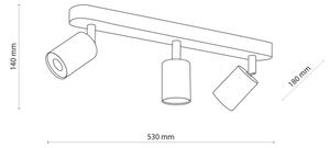 Reflektor TOP WOOD 3xGU10/10W/230V bela/les