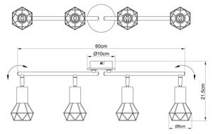 Globo 54802S-4H - Reflektor XARA 4xE14/40W/230V