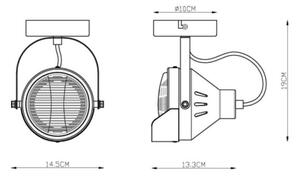 Lucide 05922/01/36 - Reflektor CICLETA 1xGU10/35W/230V siv