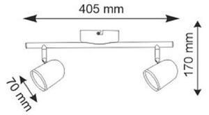 LED Reflektor RAWI 2xLED/4,2W/230V črn