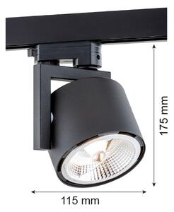 Argon 4751 - LED Reflektor za tračni sistem ALTO 1xGU10/12W/230V črna