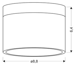 LED Reflektor TUBA LED/9W/230V črn/bel