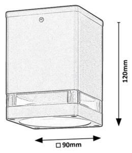 Rabalux 7818 - Zunanji reflektor ZOMBOR 1xGU10/35W/230V kvadrat IP54