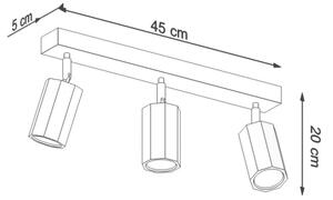 Sollux SL.1030 - Reflektor ZEKE 3xGU10/40W/230V hrast