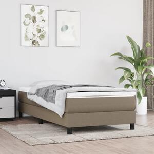 VidaXL Box spring postelja z vzmetnico taupe 80x200 cm blago