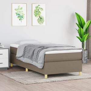 VidaXL Box spring postelja z vzmetnico taupe 80x200 cm blago