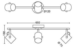 Philips - LED Reflektor SCENE SWITCH BYRE 3xLED/4,3W/230V 2200/2500/2700K