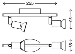 Briloner 2767-026 - LED Reflektor 2xGU10/6W/230V bela