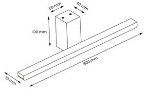 LED Kopalniška luč za osvetlitev ogledala ARTEMIS LED/13,8W/230V 4000K 60 cm IP44 bela