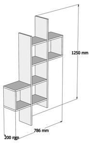 Stenska polica KENO 125x79 cm rjava