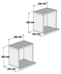 SET 2x Stenska polica SEVIMA 30x30 cm bež/antracit