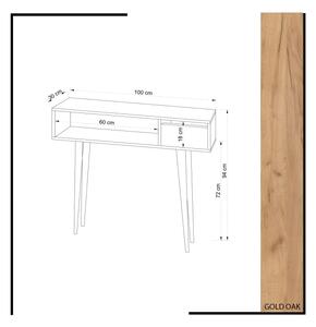 Stranska mizica KIOGI 94x100 cm bela/bež