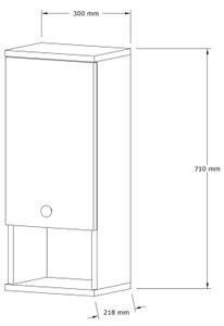 Stenska omarica MIS 71x30 cm rjava