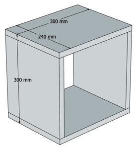 SET 5x Stenska polica BOX bela