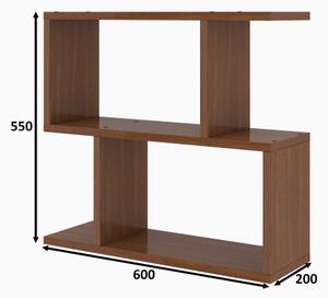 Stranska mizica LALE 55x60 cm rjava