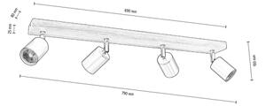 Spot-Light DO2911456 - Stropni reflektor MANARA 4xGU10/5W/230V bor