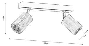 Spot-Light 3912174 - LED Stropni reflektor MATTI 2xGU10/5W/230V hrast