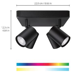 WiZ - LED RGBW Zatemnitveni reflektor IMAGEO 4xGU10/4,9W/230V črna Wi-Fi