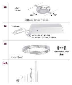 Paulmann 94414 - SET 5xLED/4,5W Reflektor ROUNDMAC 230V krom