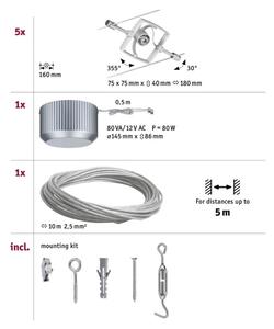 Paulmann 94133 - SET 5xGU5,3/10W Reflektor MAC 230V krom