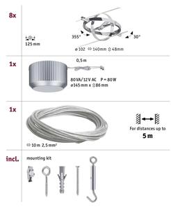 Paulmann 94153 - SET 8xGU5,3/10W Reflektor CARDAN 230V