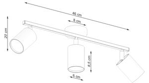 Sollux SL.1128 - Reflektor LEMMI 3xGU10/40W/230V črna