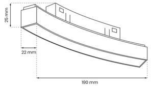 LED Svetilka za tračni sistem MAGNETIC TRACK LED/10W/48V 3000K črna