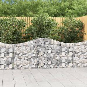 VidaXL Obokane gabion košare 7 kosov 200x30x80/100 cm cinkano železo