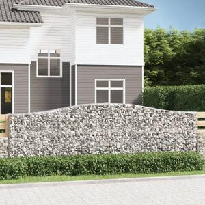 VidaXL Obokane gabion košare 5 kosov 400x30x120/140cm pocinkano železo