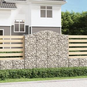 VidaXL Obokane gabion košare 6 kosov 200x50x180/200cm pocinkano železo