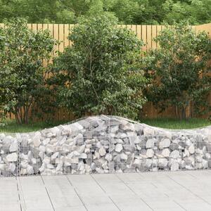 VidaXL Obokane gabion košare 12 kosov 200x50x40/60 cm pocinkano železo