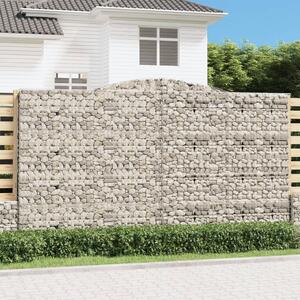 VidaXL Obokane gabion košare 4 kosa 400x50x220/240 cm pocinkano železo