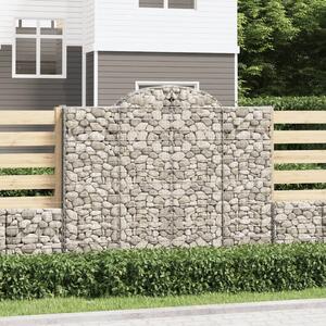 VidaXL Obokane gabion košare 2 kosa 200x30x160/180 cm pocinkano železo