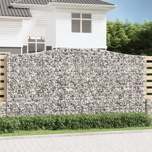 VidaXL Obokane gabion košare 3 kosa 400x50x200/220 cm pocinkano železo