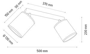 Spot-Light 2027400811553 - Reflektor BENITA 2xE27/25W/230V hrast