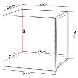 Stenska omarica CALABRINI 34x34 cm bela