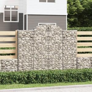 VidaXL Obokane gabion košare 8 kosa 200x30x160/180 cm pocinkano železo