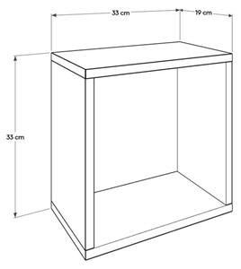 Stenska polica 33x33 cm rjava