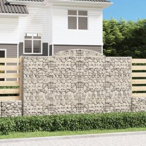 VidaXL Obokane gabion košare 7 kosov 300x50x180/200cm pocinkano železo