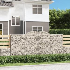 VidaXL Obokane gabion košare 8 kosi 300x50x140/160 cm pocinkano železo