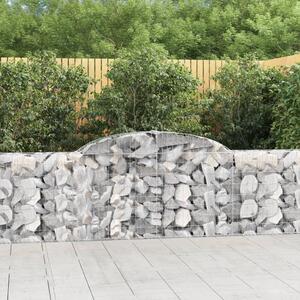 VidaXL Obokane gabion košare 8 kosov 300x30x80/100 cm cinkano železo