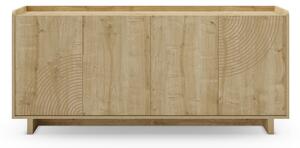 Komoda v hrastovem dekorju v naravni barvi 180x80x40 cm Daira – Marckeric