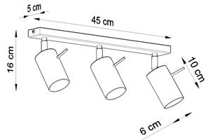 Brilagi - LED Reflektor ASMUS 3xGU10/7W/230V črna