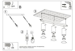 Brilagi - LED Reflektor ASMUS 3xGU10/7W/230V črna