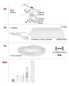 Paulmann 94483 - SET 5xLED/4,8W Reflektor FRAME 230V bela