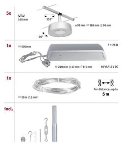 Paulmann 94475 - SET 5xLED/5W Reflektor CIRCLE 230V mat krom